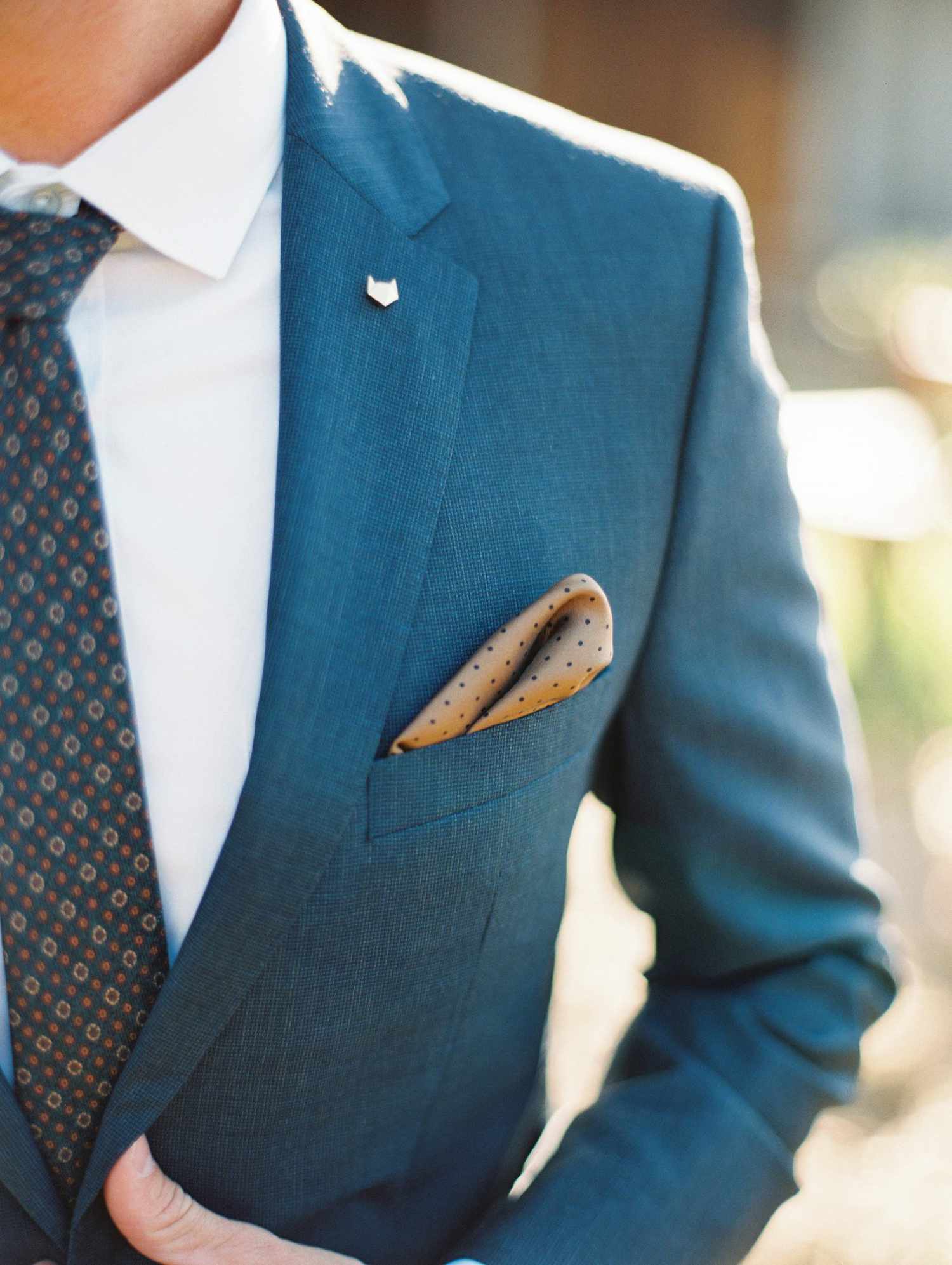 rob franco wedding pin pocket square