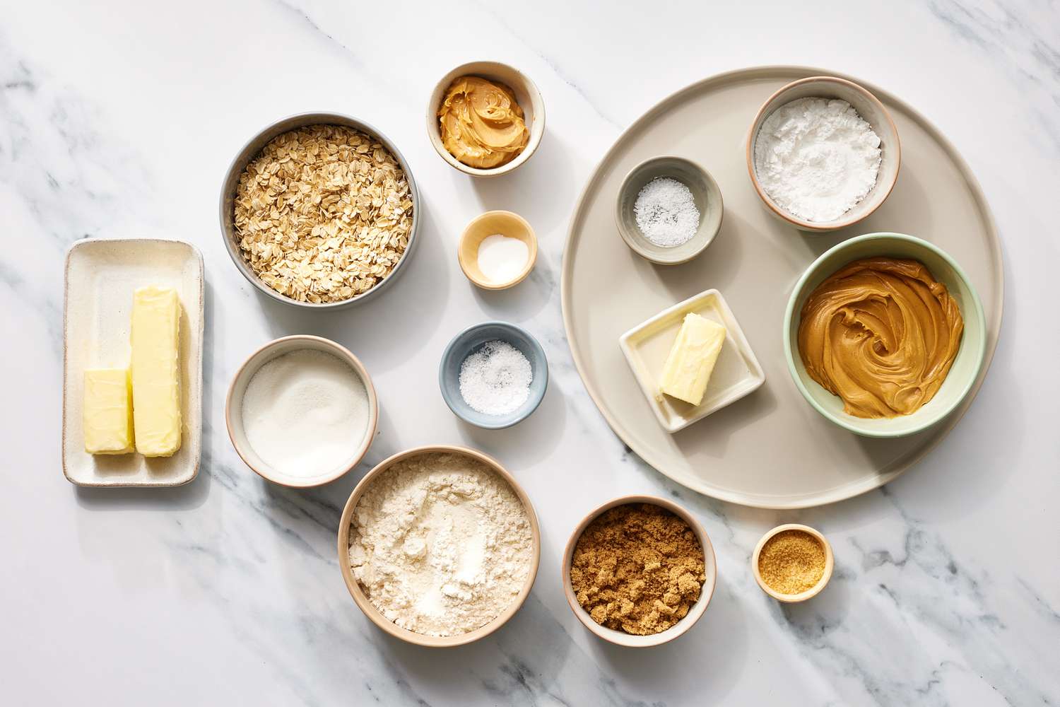 Ingredients for peanut butter sandwich cookies
