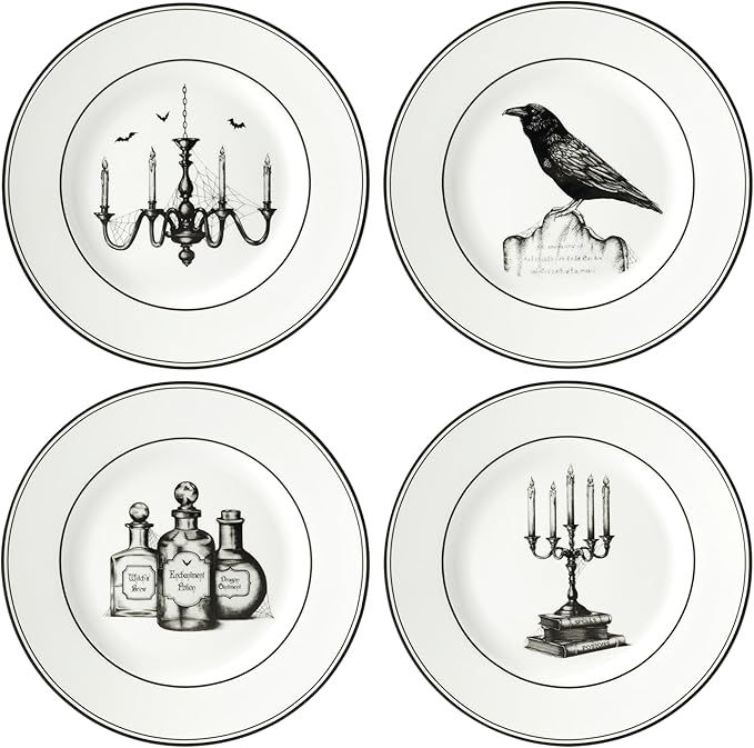 Halloween dessert plate set