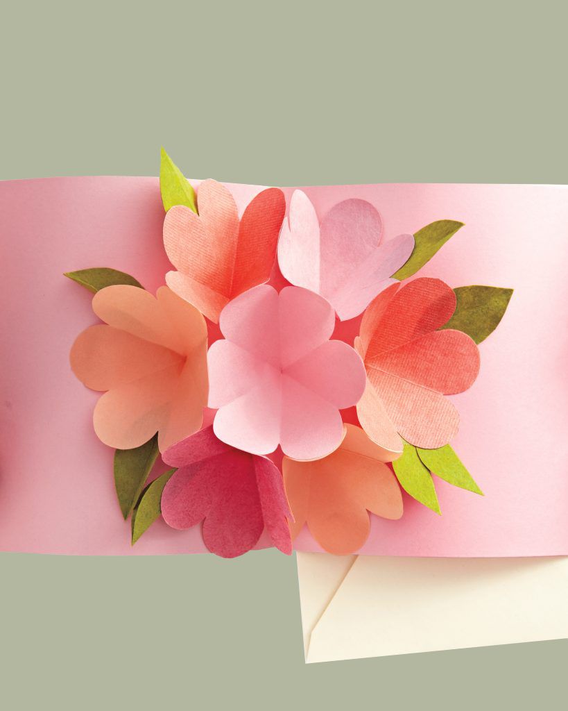 mothers day flower pop-up card