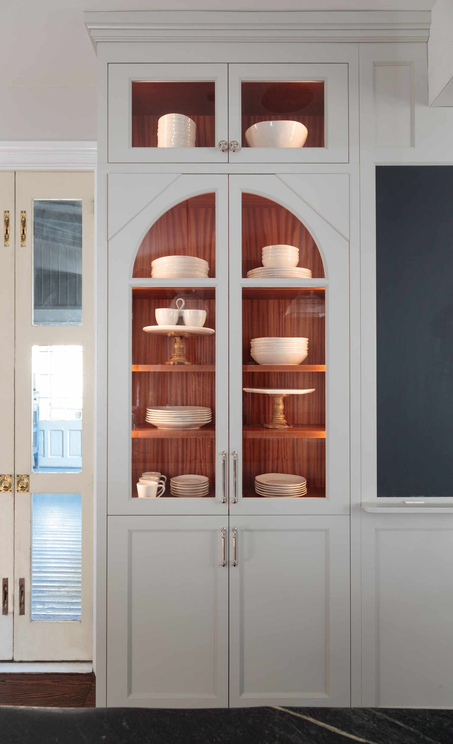 Glass kitchen cabinets