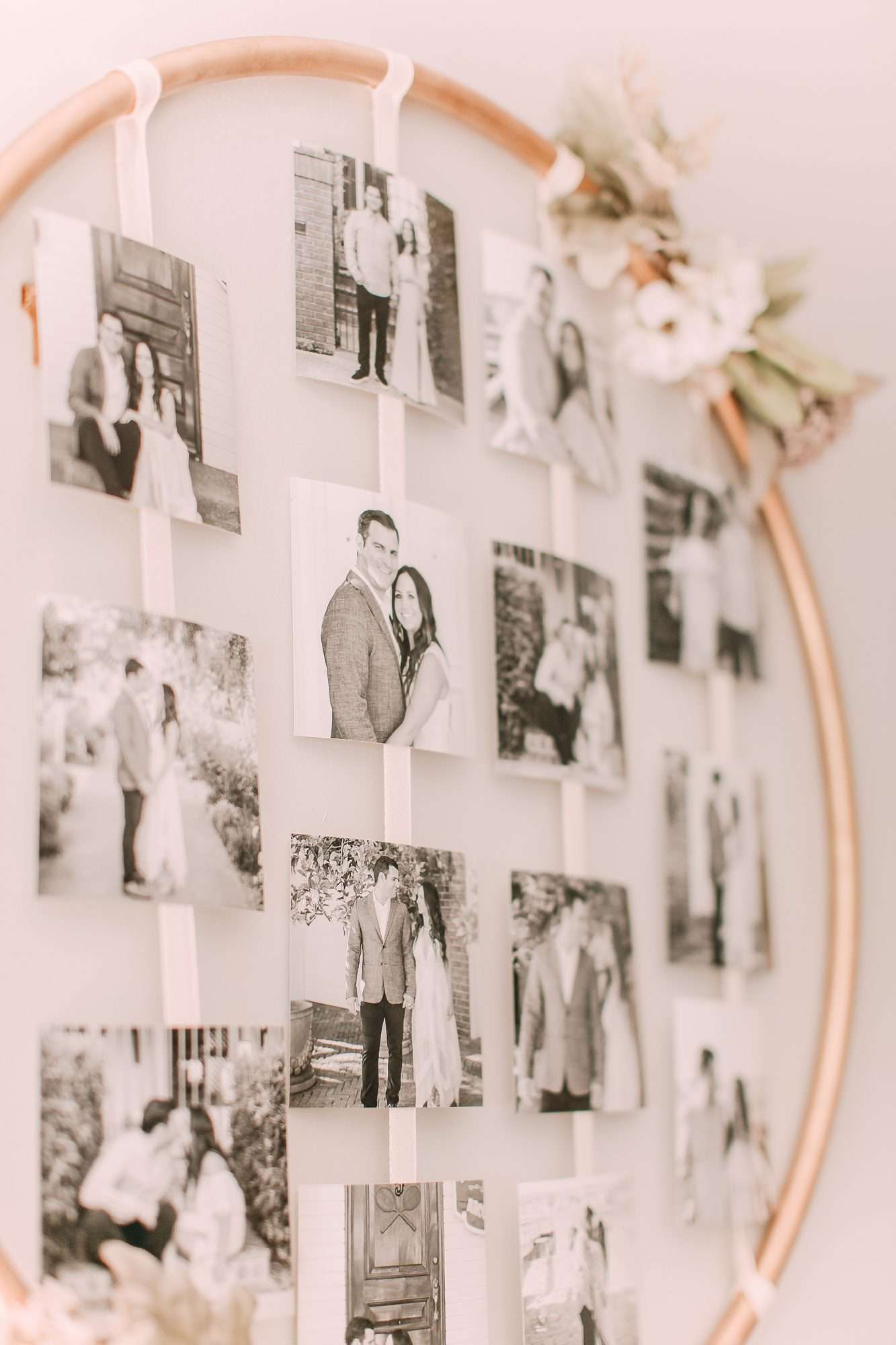 metal hoop photo display