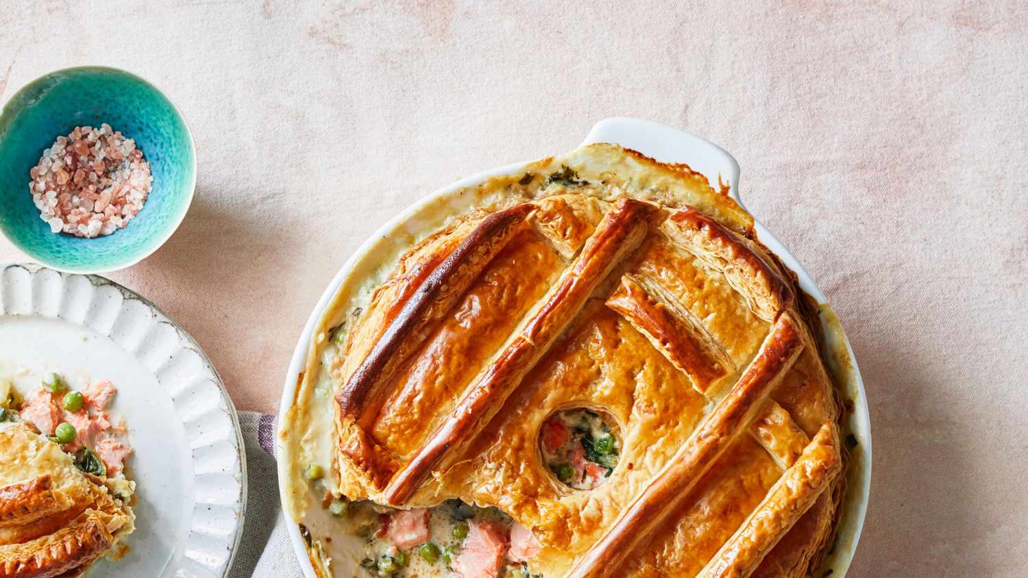 salmon spinach pot pie