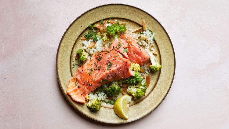 Wild Salmon and Romanesco Pilaf