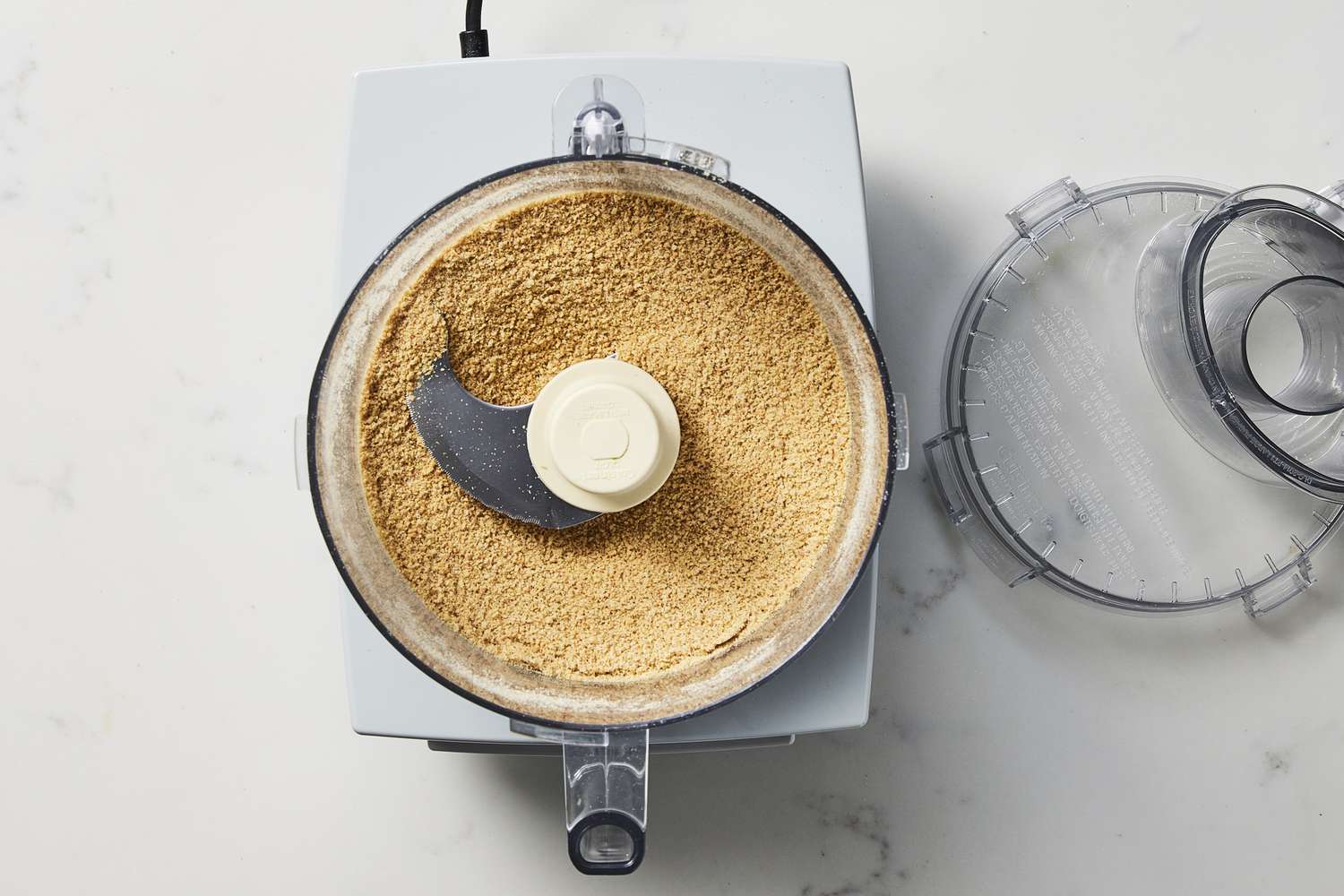 Graham cracker crumbs in food processor