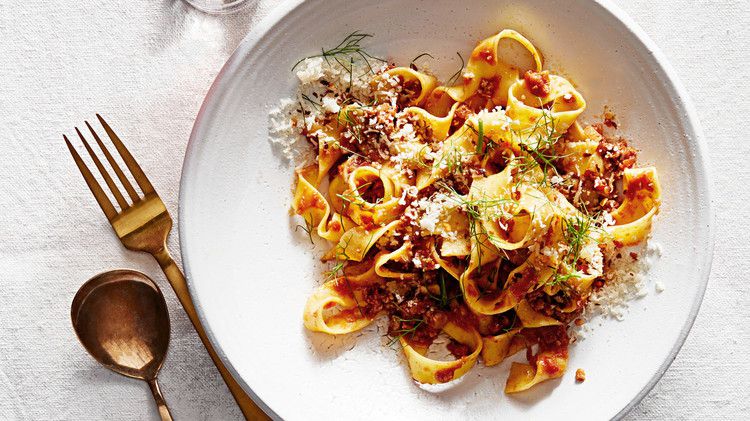 pappardelle with quick fennel ragu
