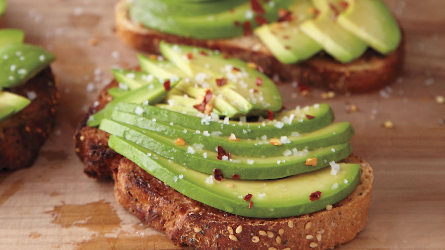 avocado toast with chile flakes
