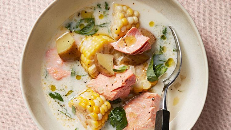 salmon-and-corn chowder