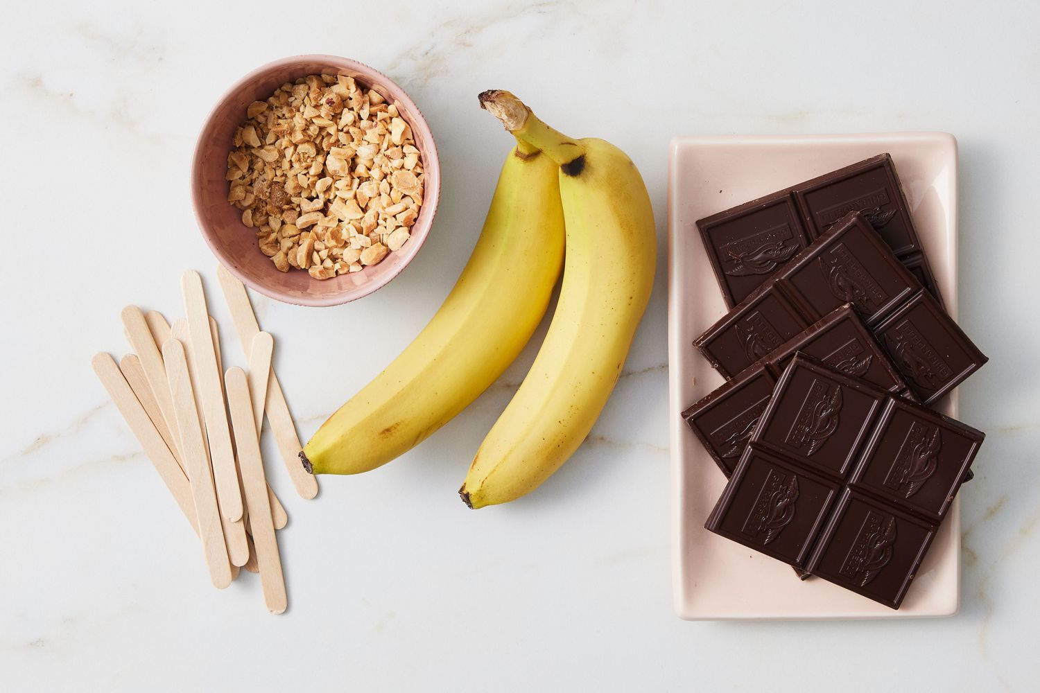 Ingredients for chocolate covered bananas