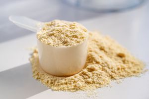 Protein powder in cup
