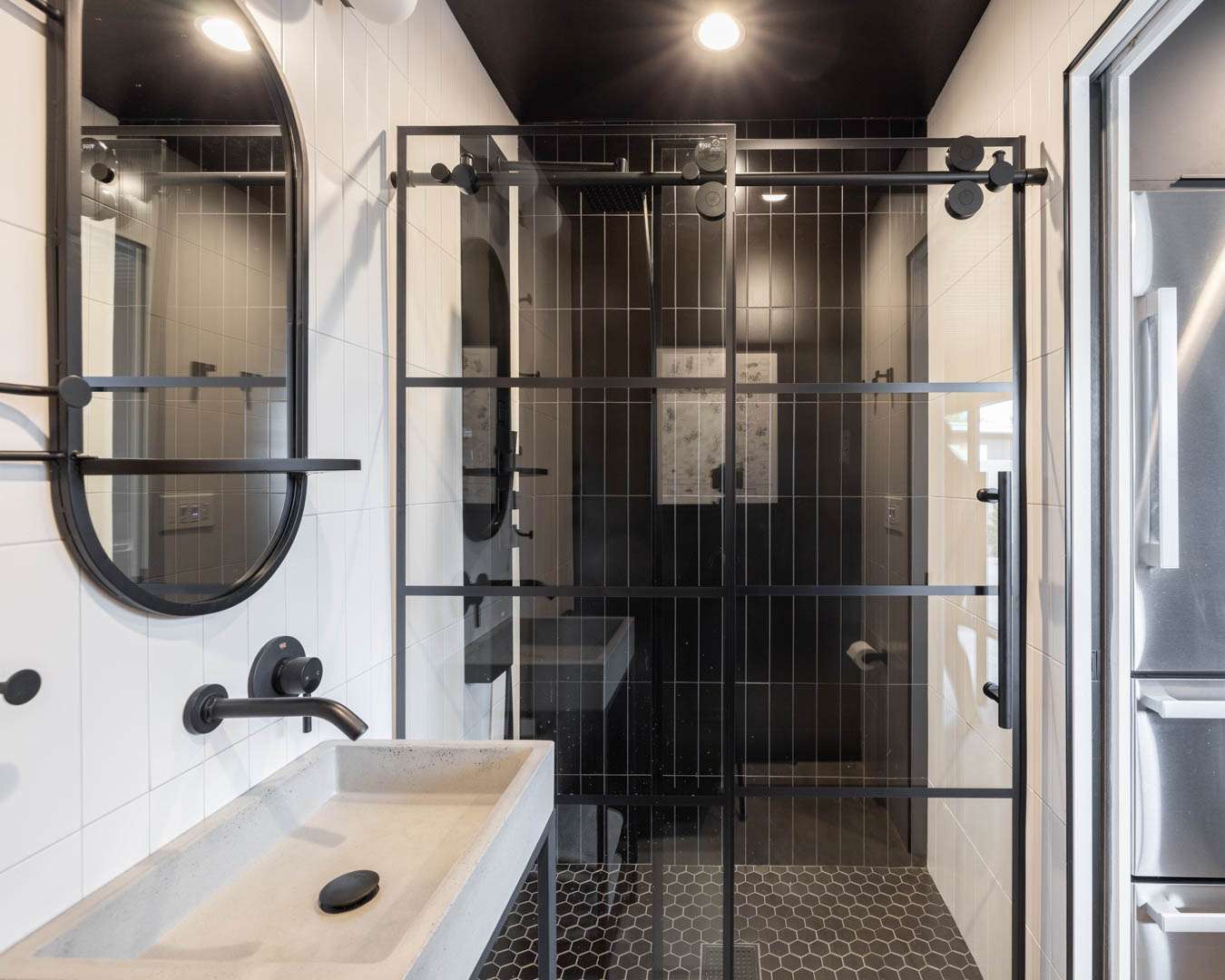 Black Industrial Shower