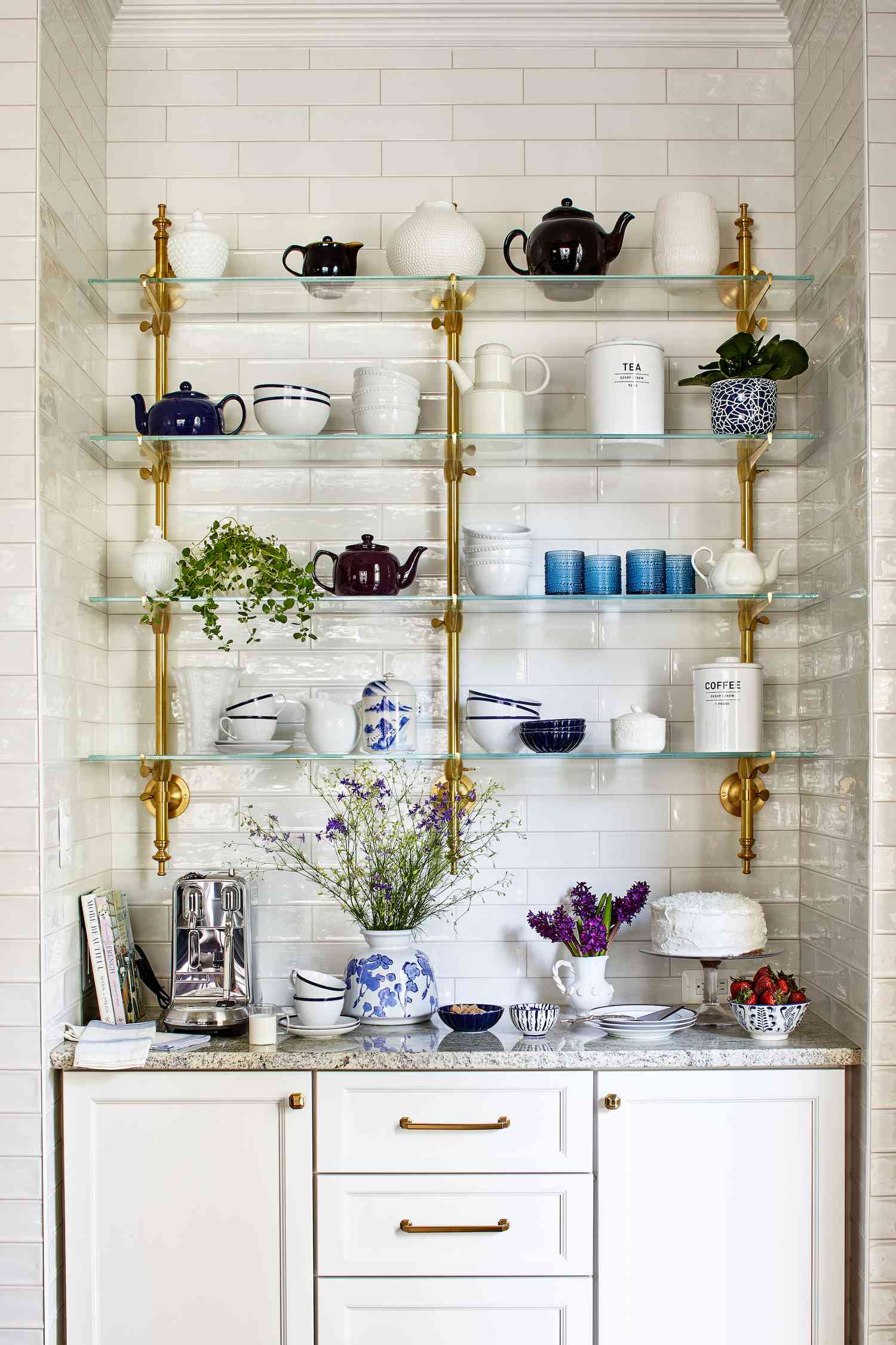 Glass and Tile Coffee Bar