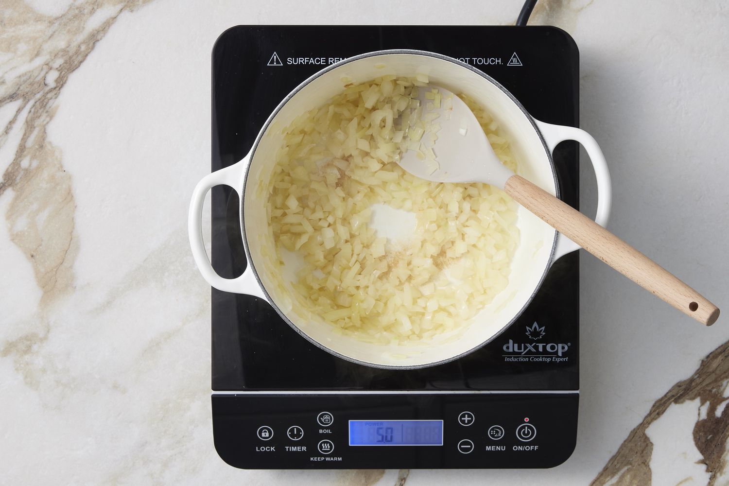Onion cooking in butter