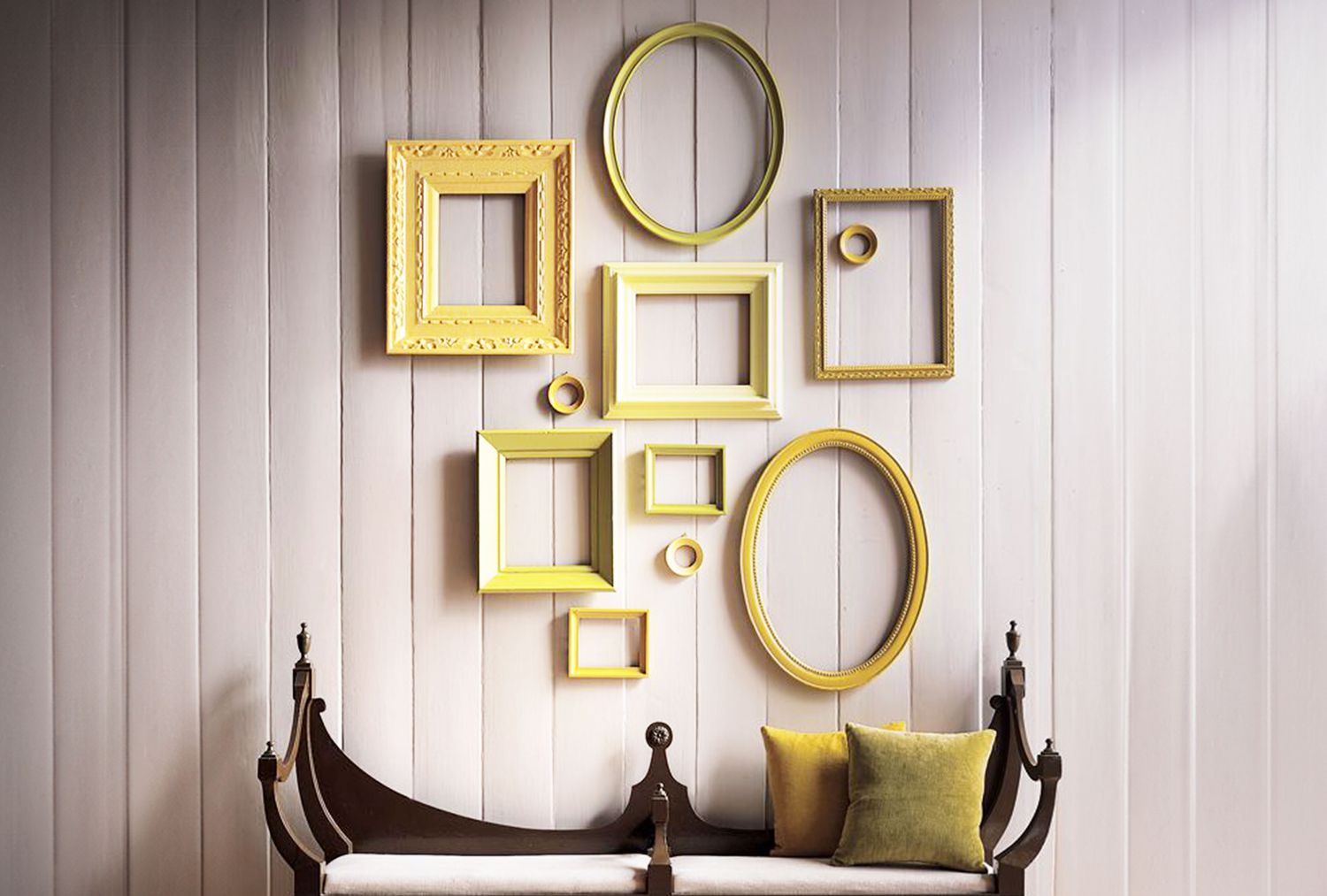 Wall with frames 