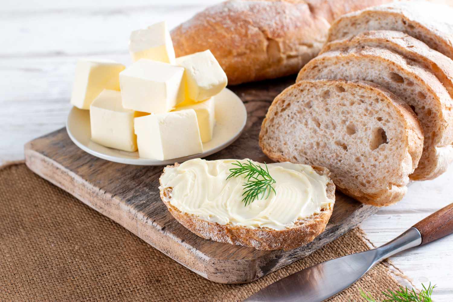 bread and bread on table