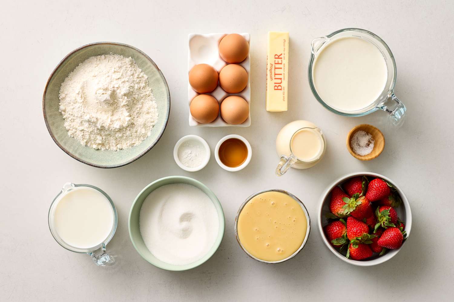 ingredients for tres leches cake