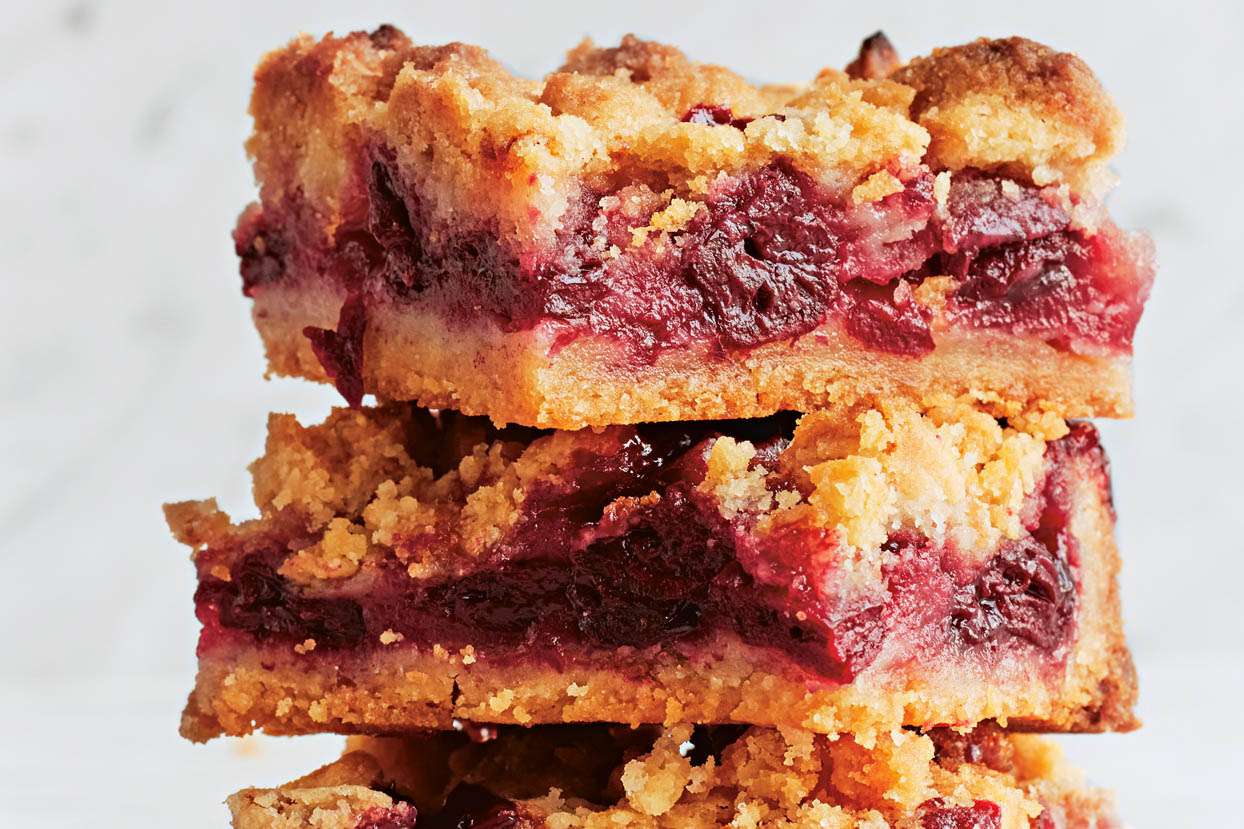 sour cherry cookie bars