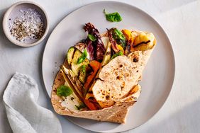 grilled-halloumi-and-veggie wraps