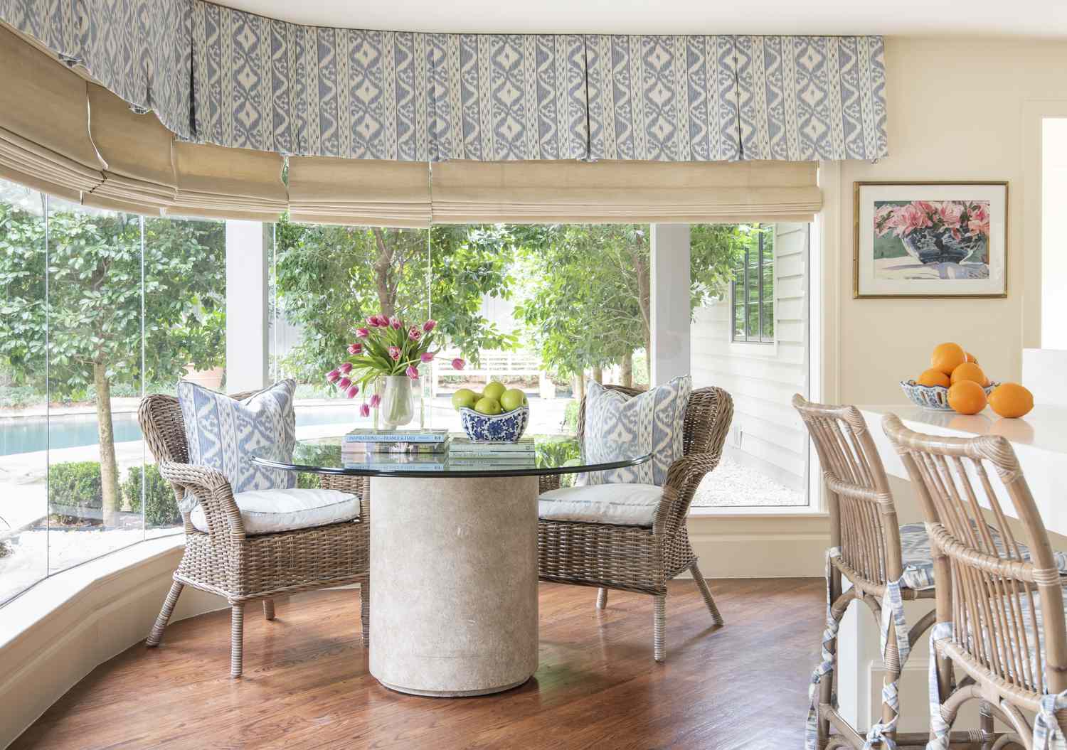 wicker coastal kitchen 