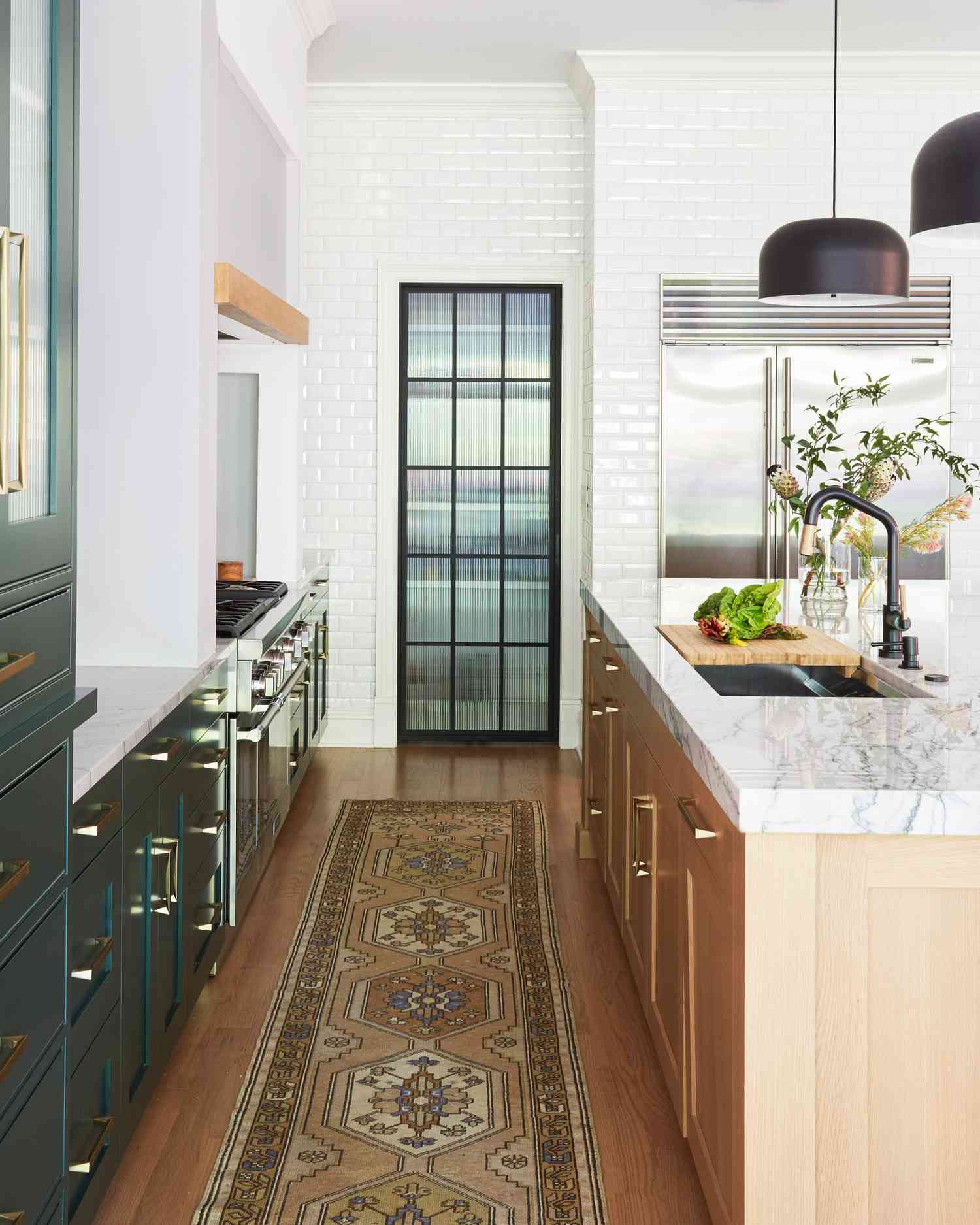 Pantry in kitchen with glass door