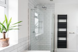 Bathroom with a glass shower