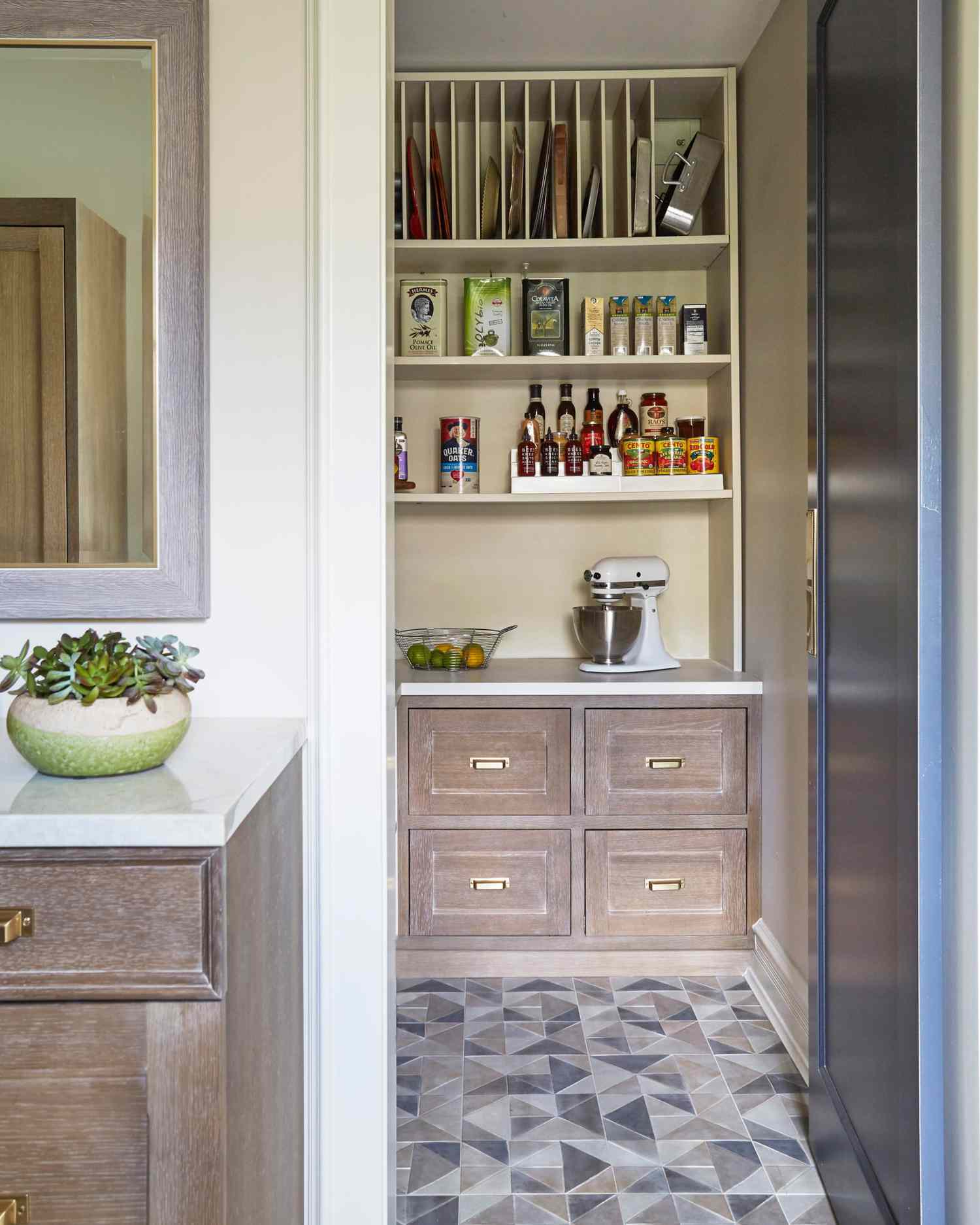 Walk-in pantry inside kitchen