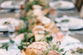 bread loaves as table centerpiece