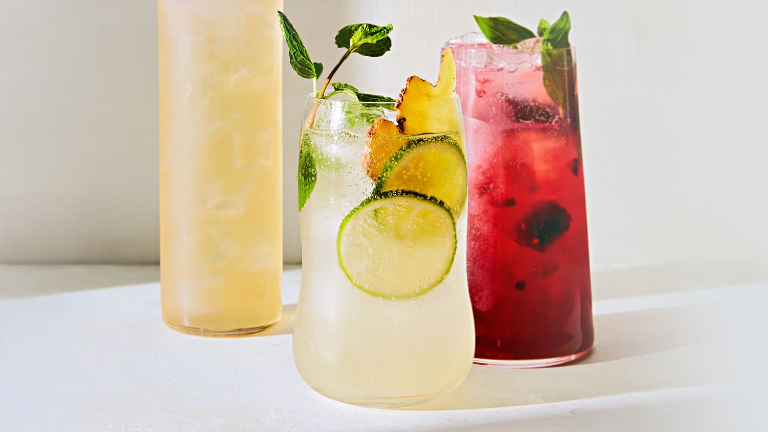 Mint, Lime, and Ginger Sparkler