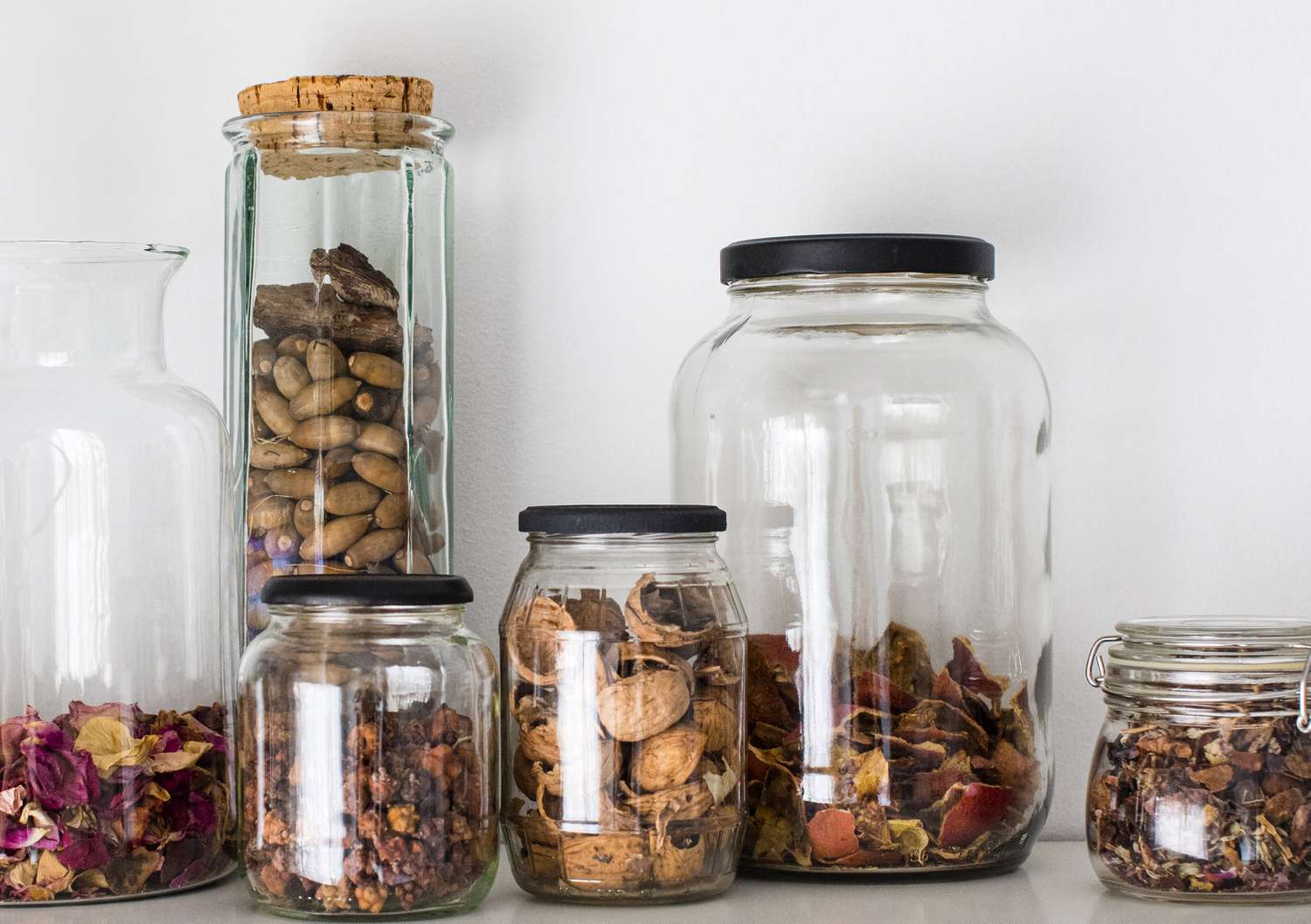 jars in a pantry