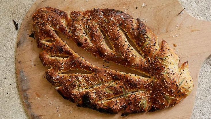 fougasse with rosemary and seeds