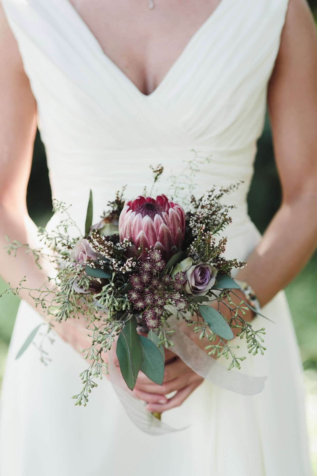 small bouquet with protea