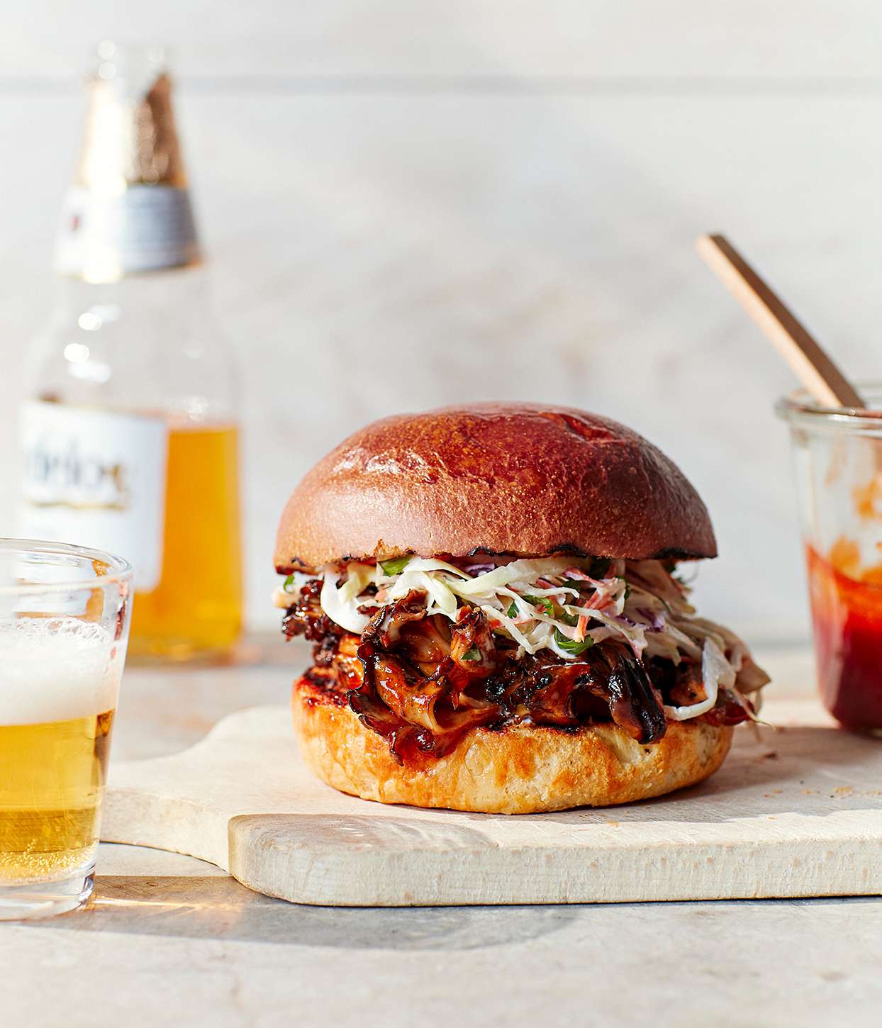 Barbecue Pulled Mushroom Sandwiches