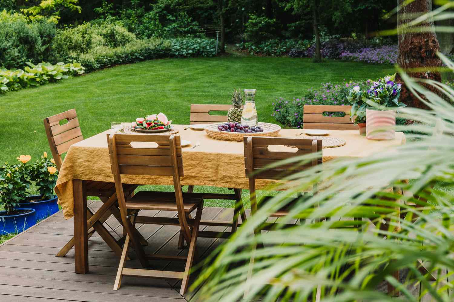Table and chairs for outdoor dining