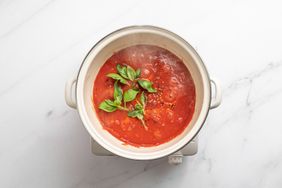 Gnocchi with Tomato Sauce - add basil and pepper