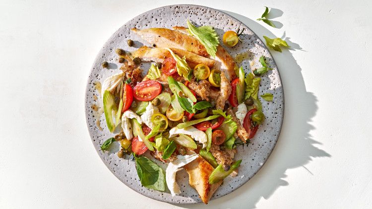 Chicken Paillard With Caprese Panzanella 