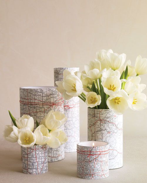 Copper Candle Centerpieces