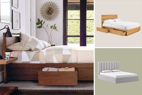 composite of bed frames with storage