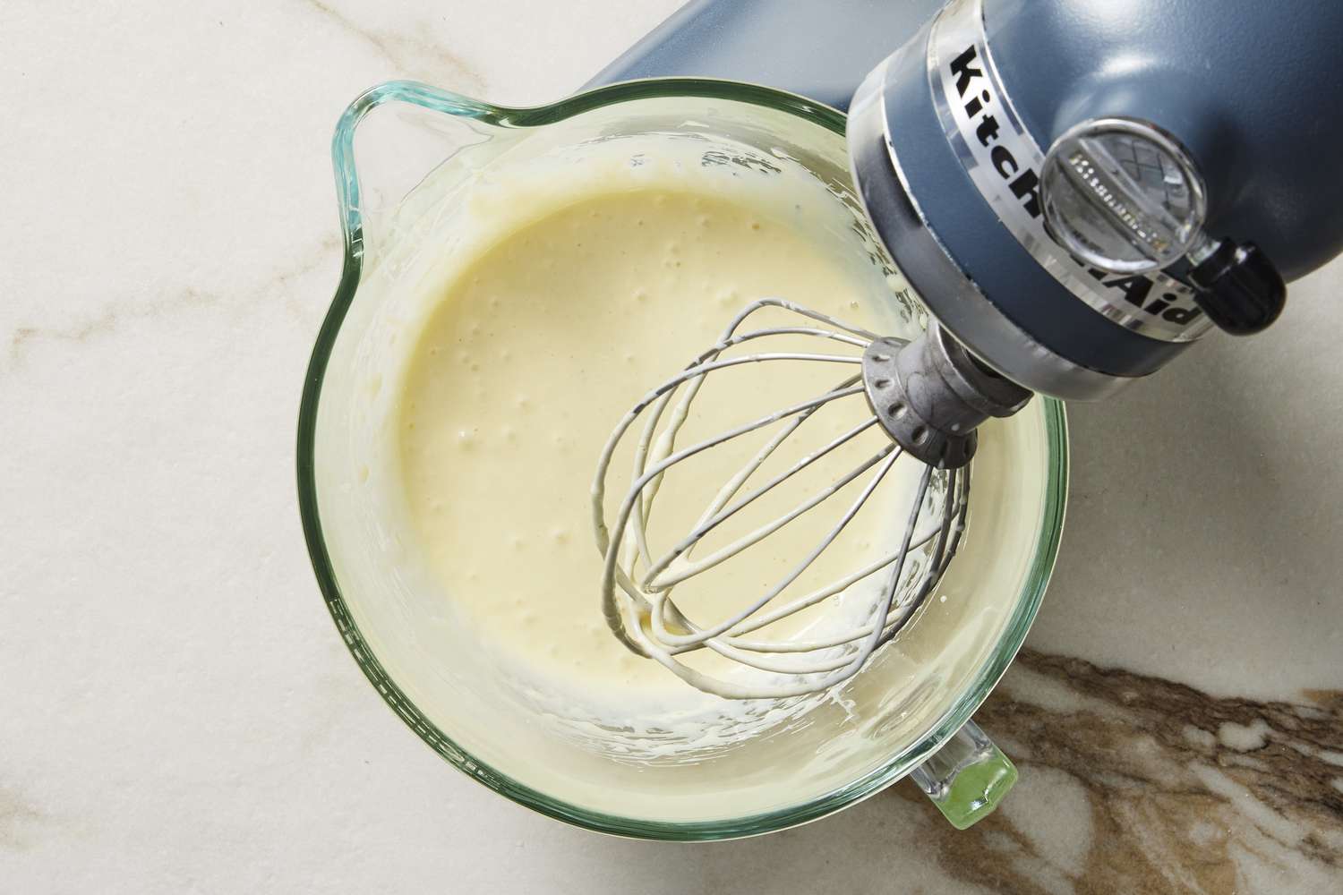 Wet mixture in stand mixer