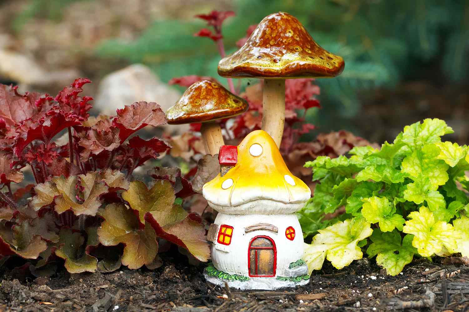 Fairy house with herbs