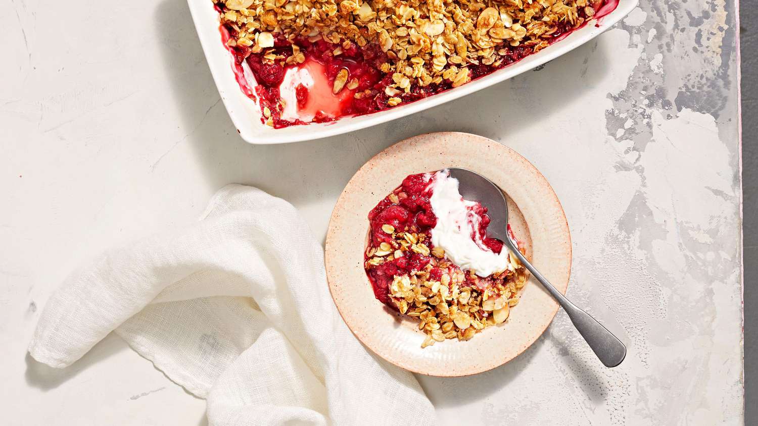 raspberry almond crisp