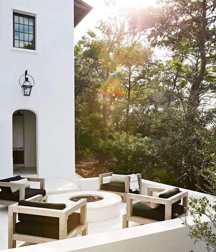 Large Fire Pit on the Deck