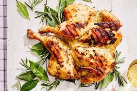 grilled spatchcock chicken with dijon and rosemary