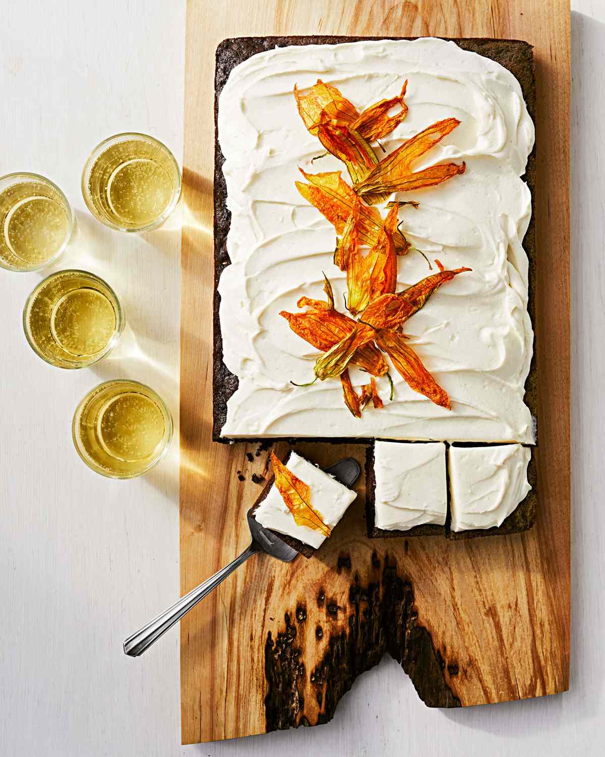 chocolate zucchini sheet cake with cream cheese frosting