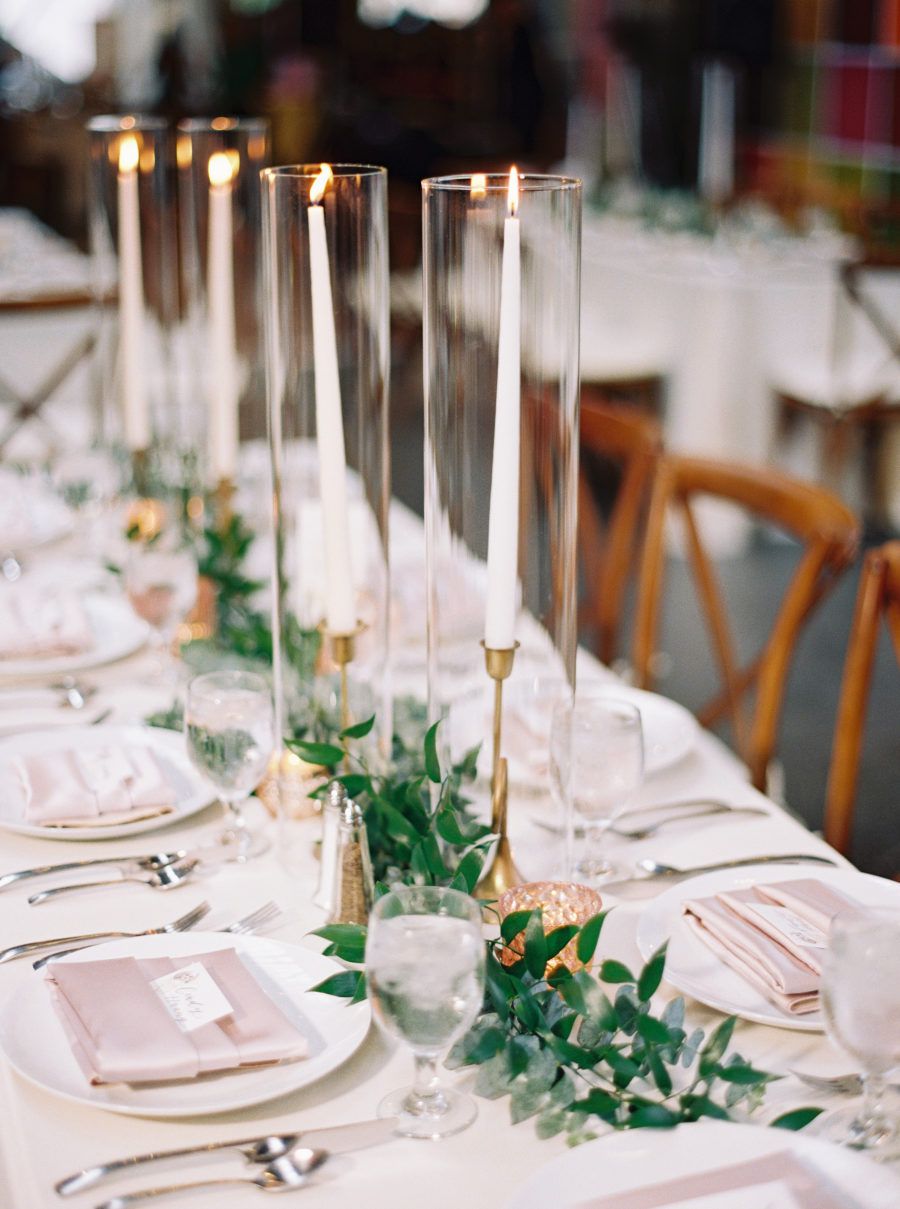 Peach, Green, and Gold Tablescape