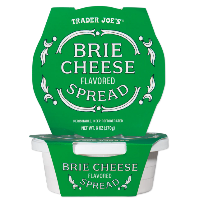 Trader Joes Brie cheese flavored spread in a 6 oz container