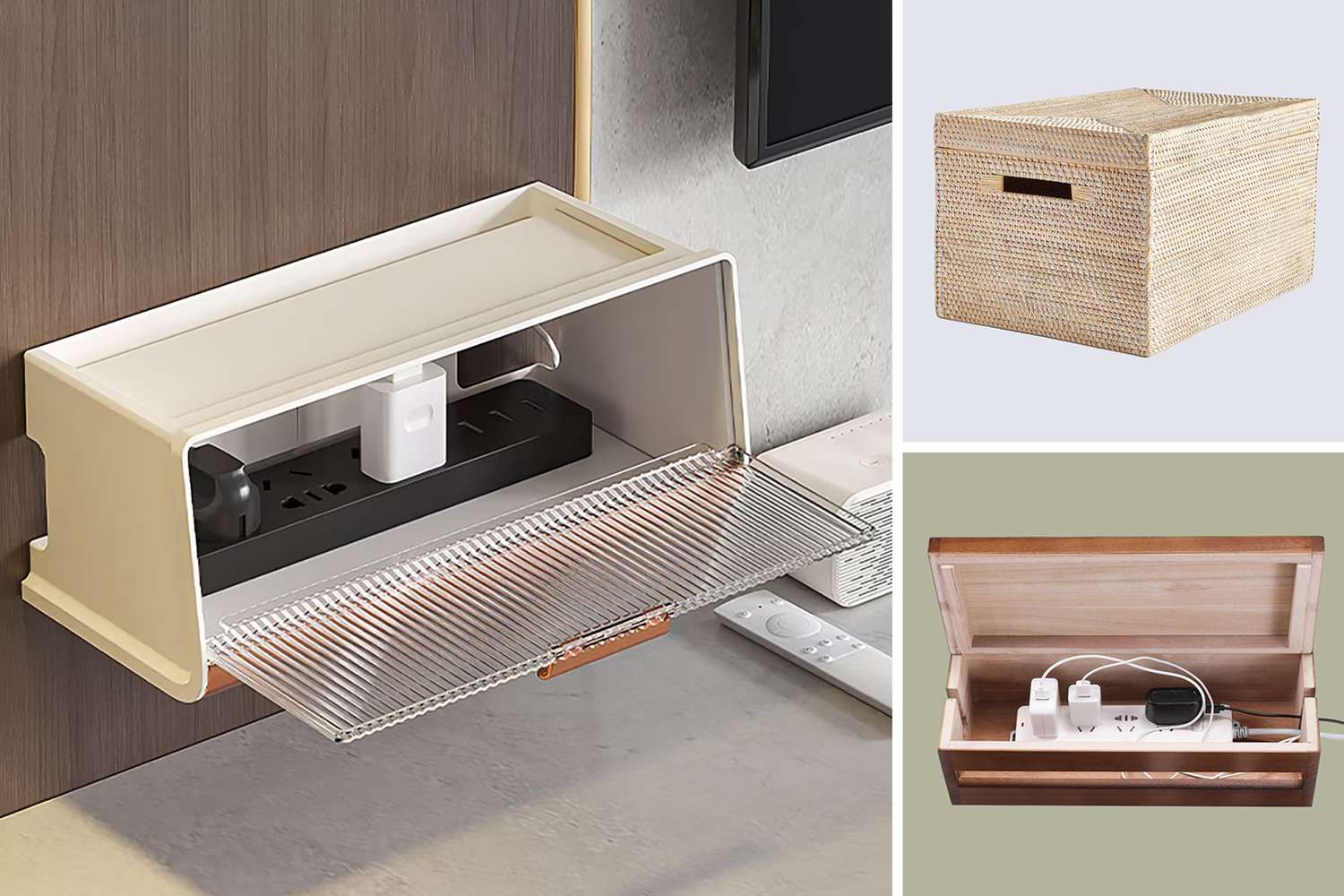 Composite of cable manager products