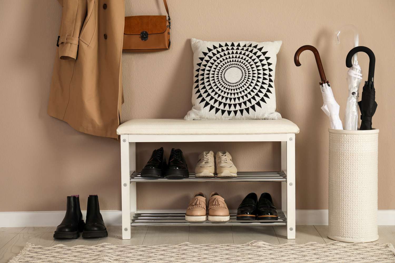 shoe rack in home entry