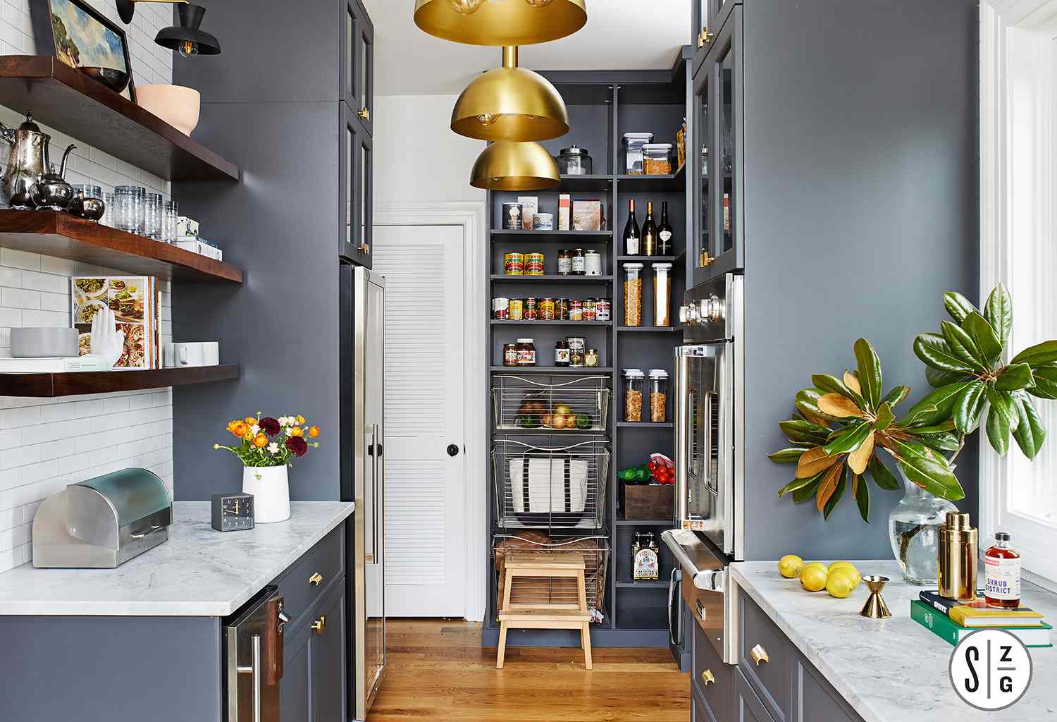 kitchen redo with open pantry storage