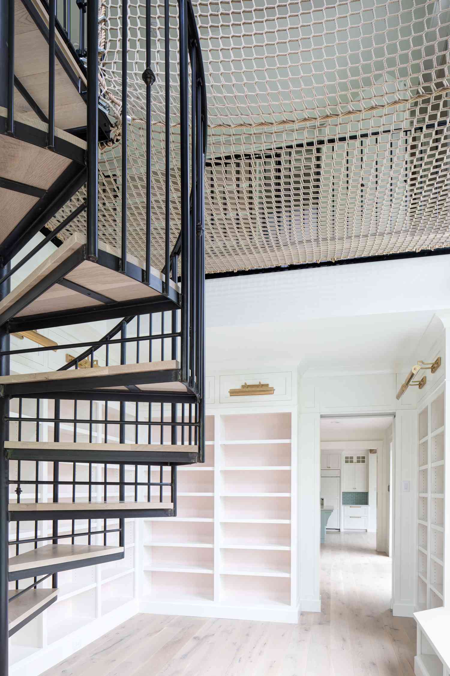A hidden library behind a bookcase