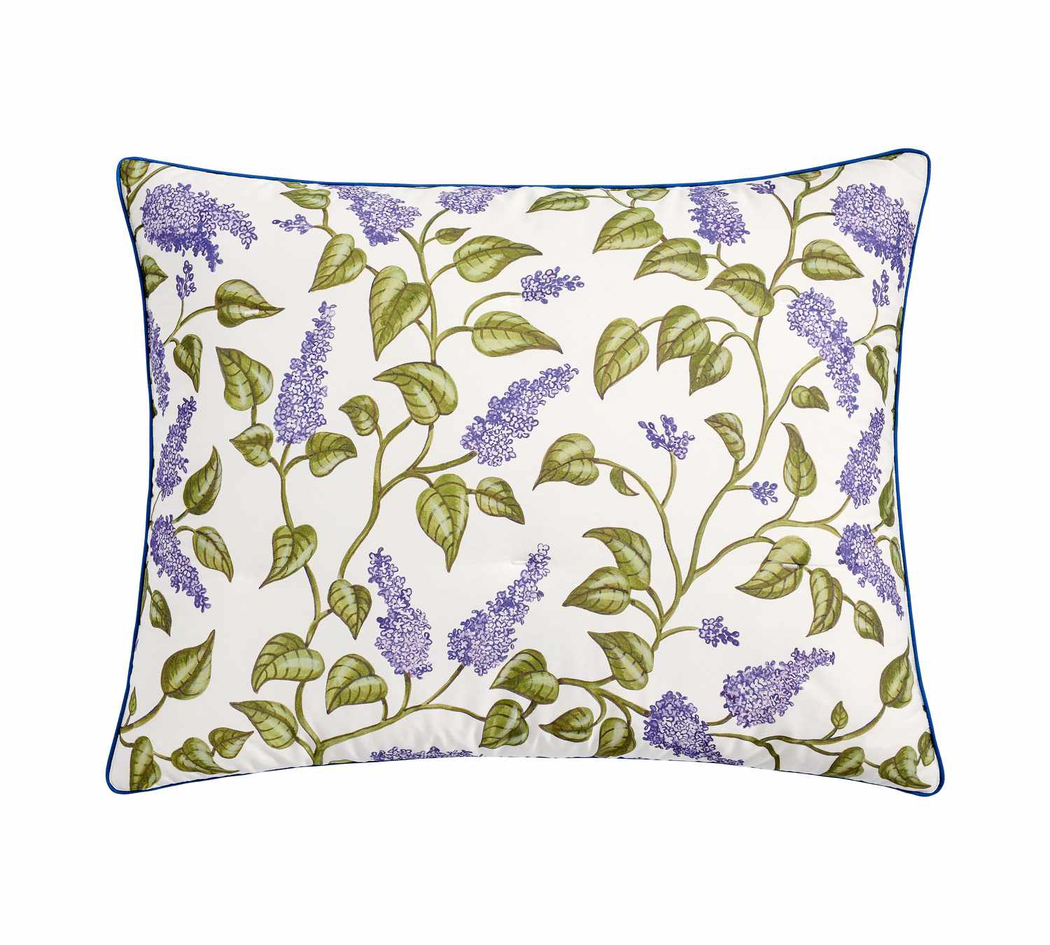 pillow with lilac pattern
